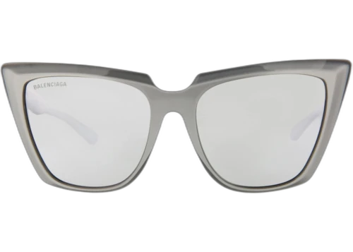 Balenciaga Cat Eye Frame Acetate Sunglasses BB0046S-30007968-006 Silver Silver Silver