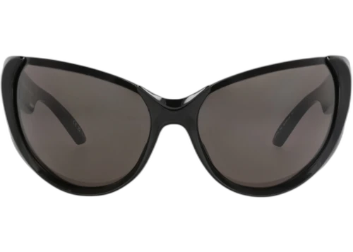 Balenciaga Cat Eye Frame Bio Injection Rilsan Sunglasses BB0201S-30011953-001 Black Black Grey