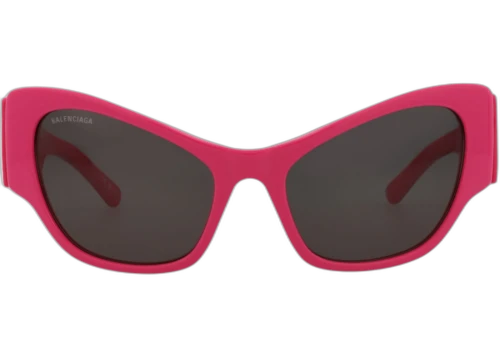 Balenciaga Cat Eye Frame Recycled Acetate Sunglasses BB0259S-30013976-004 Fuchsia Fuchsia Grey