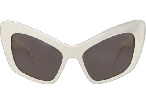 Balenciaga Cat Eye Frame Recycled Acetate Sunglasses BB0293S-30014518-003 White White Grey