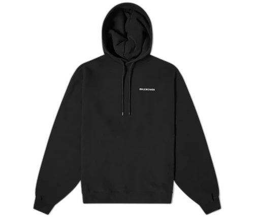Balenciaga Defile Oversized Hoodie Black