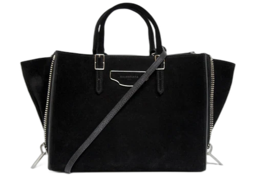 Balenciaga Papier A6 Plate Tote Baby Black