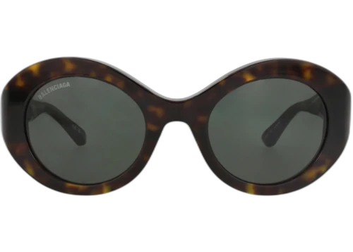 Balenciaga Round Frame Acetate Sunglasses BB0208S-30011969-002 Havana Havana Green
