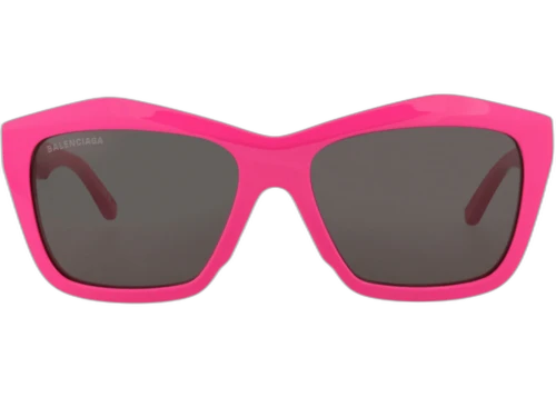 Balenciaga Square Frame Acetate Sunglasses BB0216S-30011977-003 Fuchsia Fuchsia Grey