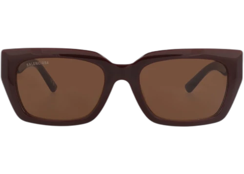 Balenciaga Square Frame Recycled Acetate Sunglasses BB0272SA-30013994-004 Red Red Brown