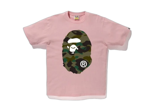 BAPE 1st Camo Ape Head Tee Pink