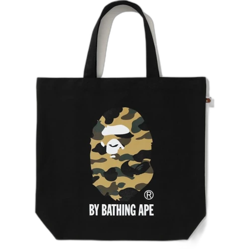 BAPE 1st Camo Ape Head Tote Bag Black