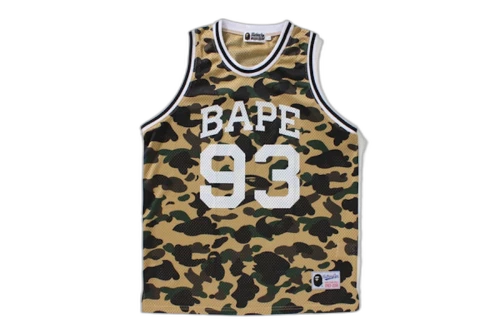 BAPE 1st Camo Basketball Tank Top Yellow Camo
