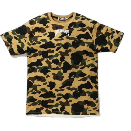 BAPE 1st Camo Bathing Ape Head Tee Yellow