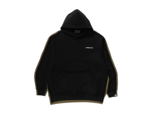 BAPE 1st Camo Blocking Raw Edge Hoodie Black