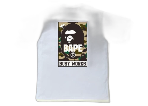 BAPE 1st Camo Busy Works Tee (FW21) White/Yellow