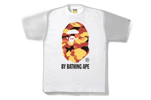 BAPE 1st Camo By Bathing Tee White/Yellow