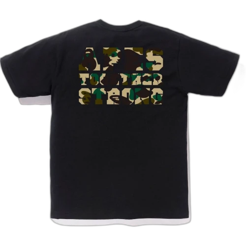 BAPE 1st Camo College ATS Tee Black/Yellow