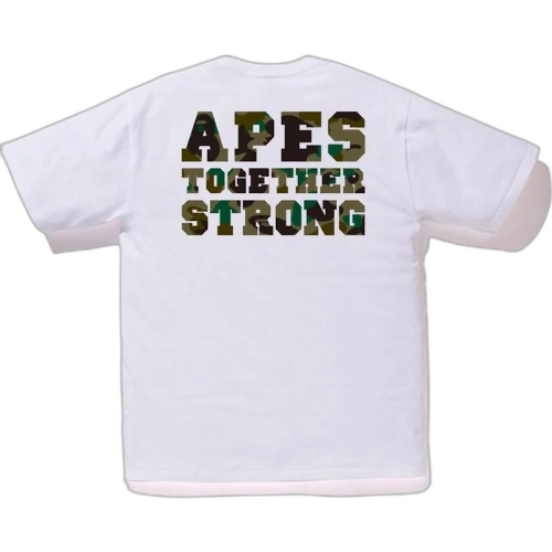 BAPE 1st Camo College ATS Tee White/Green