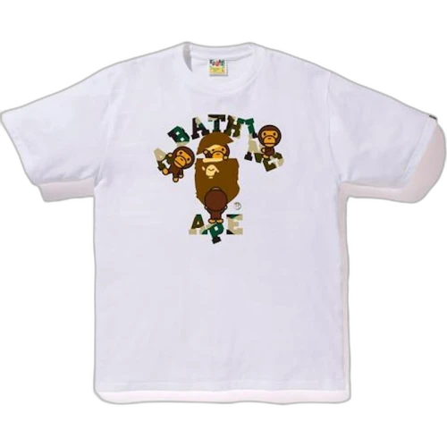BAPE 1st Camo College Milo Tee White/Yellow