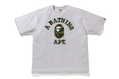 BAPE 1st Camo College Relaxe Fit Tee Gray/Green