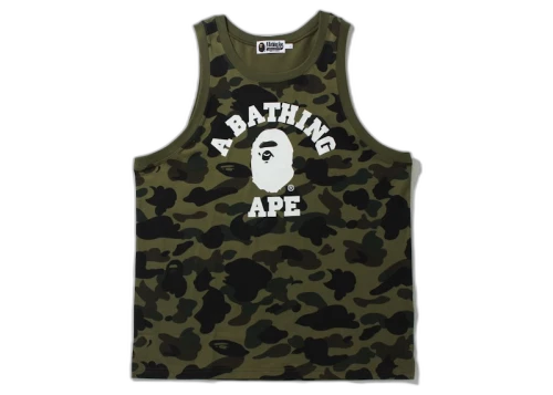 BAPE 1st Camo College Tank Top Green