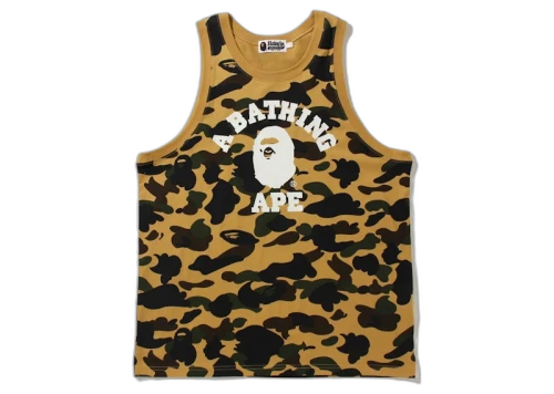 BAPE 1st Camo College Tank Top Yellow
