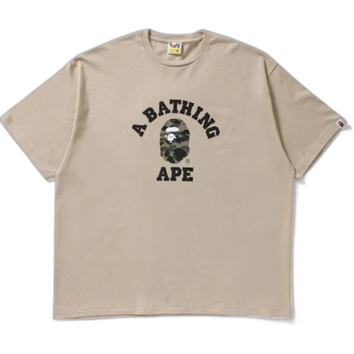 BAPE 1st Camo College Tee Tee Beige