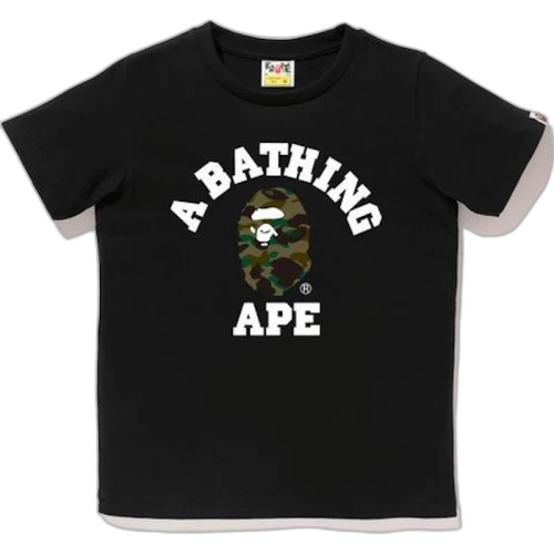BAPE 1st Camo College Tee Tee (Ladies) Black/Green
