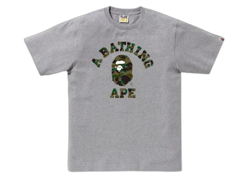BAPE 1st Camo College Tee (SS24) Grey/Green