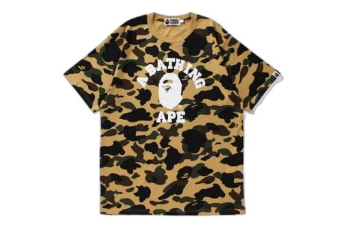 BAPE 1st Camo College Tee Yellow Camo