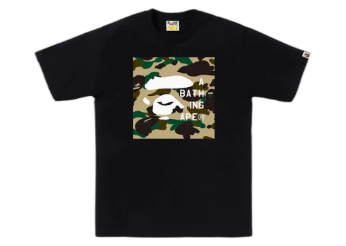 BAPE 1st Camo Face Tag Logo Tee Black
