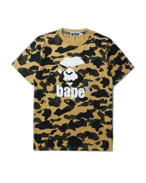 BAPE 1st Camo Mad Ape Tee Yellow