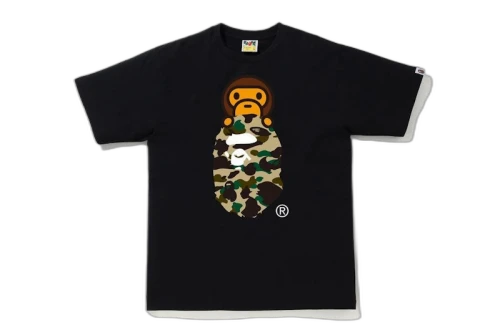 BAPE 1st Camo Milo On Ape Head Tee Black/Yellow