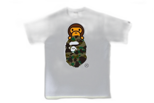 BAPE 1st Camo Milo On Ape Head Tee White/Green