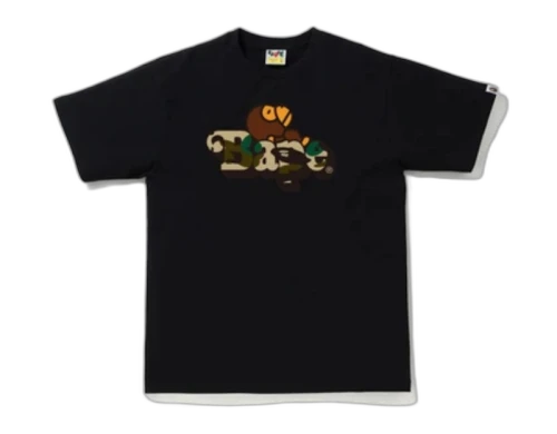 BAPE 1st Camo Milo on BAPE Tee Black/Yellow