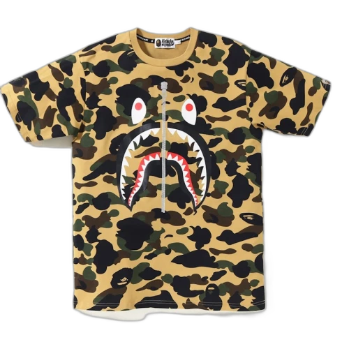 BAPE 1st Camo PONR Shark Tee Yellow