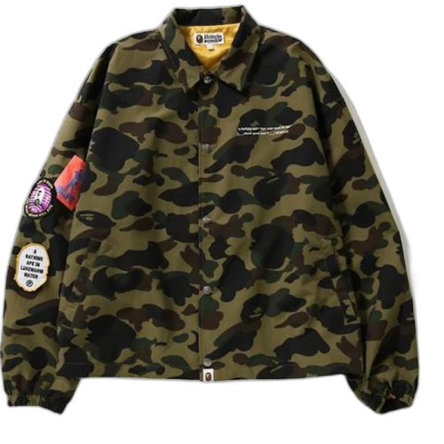 BAPE 1st Camo Relaxed Coach Jacket Jacket Green