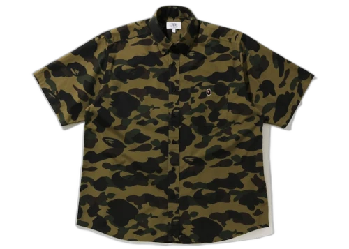 BAPE 1st Camo Relaxed Short Sleeve Shirt Green