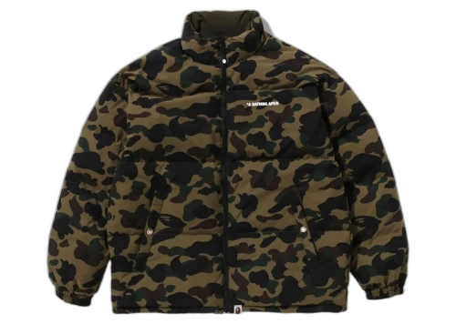 BAPE 1st Camo Reversible Down Jacket Green