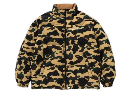 BAPE 1st Camo Reversible Down Jacket Yellow