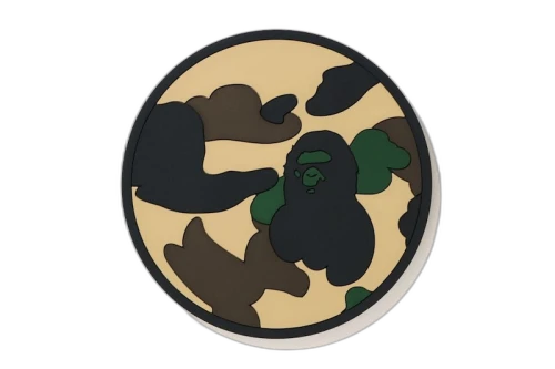 BAPE 1st Camo Reversible Rubber Coaster Yellow