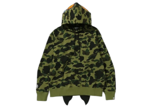 BAPE 1st Camo Shark Relaxed Fit Pullover Hoodie Green