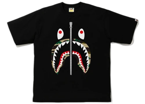 BAPE 1st Camo Shark Relaxed Fit Tee Black/Yellow