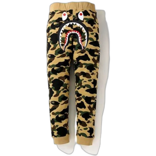 BAPE 1St Camo Shark Slim Sweatpants Yellow/Black