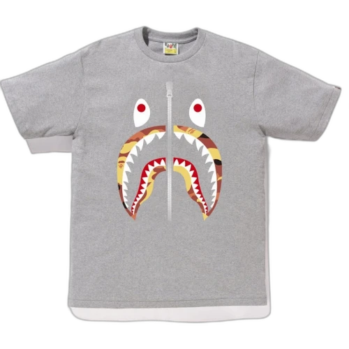 BAPE 1st Camo Shark Tee (SS18) Gray/Orange