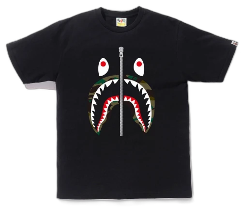 BAPE 1st Camo Shark Tee Tee Black/Green