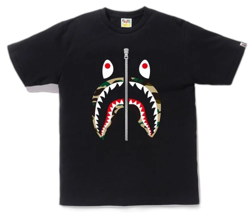 BAPE 1st Camo Shark Tee Tee Black/Yellow