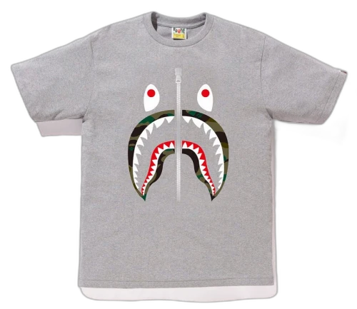 BAPE 1st Camo Shark Tee Tee Grey/Green