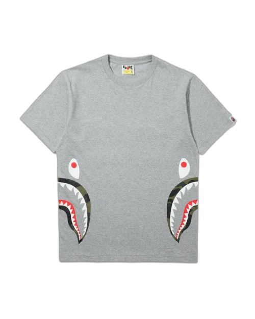 BAPE 1st Camo Side Shark Tee Grey/Green