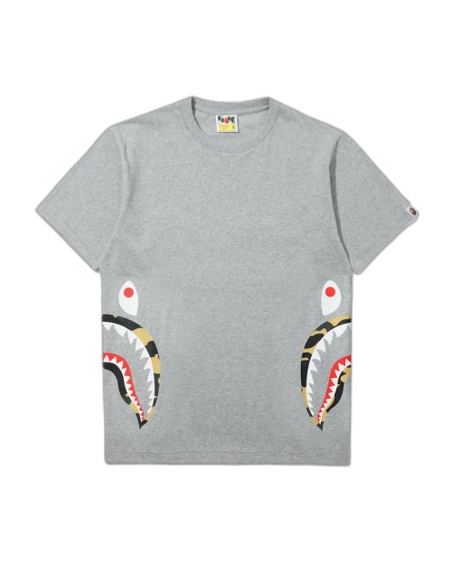 BAPE 1st Camo Side Shark Tee Grey/Yellow