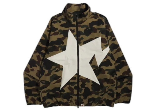 BAPE 1st Camo Track Jacket Green