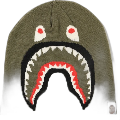 BAPE 2nd Shark Knit Cap Olivedrab