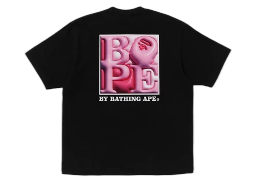 BAPE 3D Art Ape Head Relaxed Fit Tee Black