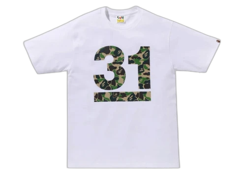 BAPE A Bathing Ape 31st Anniversary ABC Camo Tee White/Green